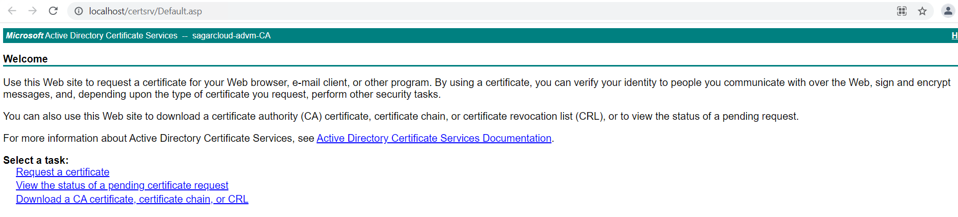 Request a certificate