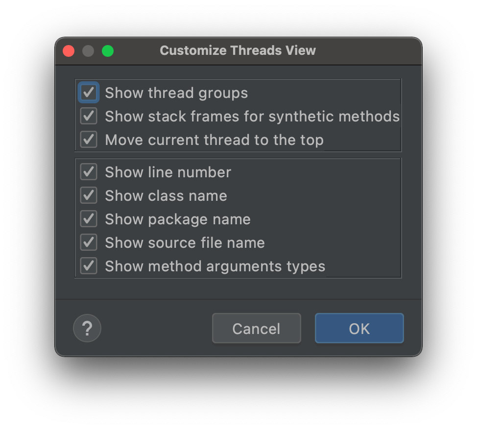 Customize thread view