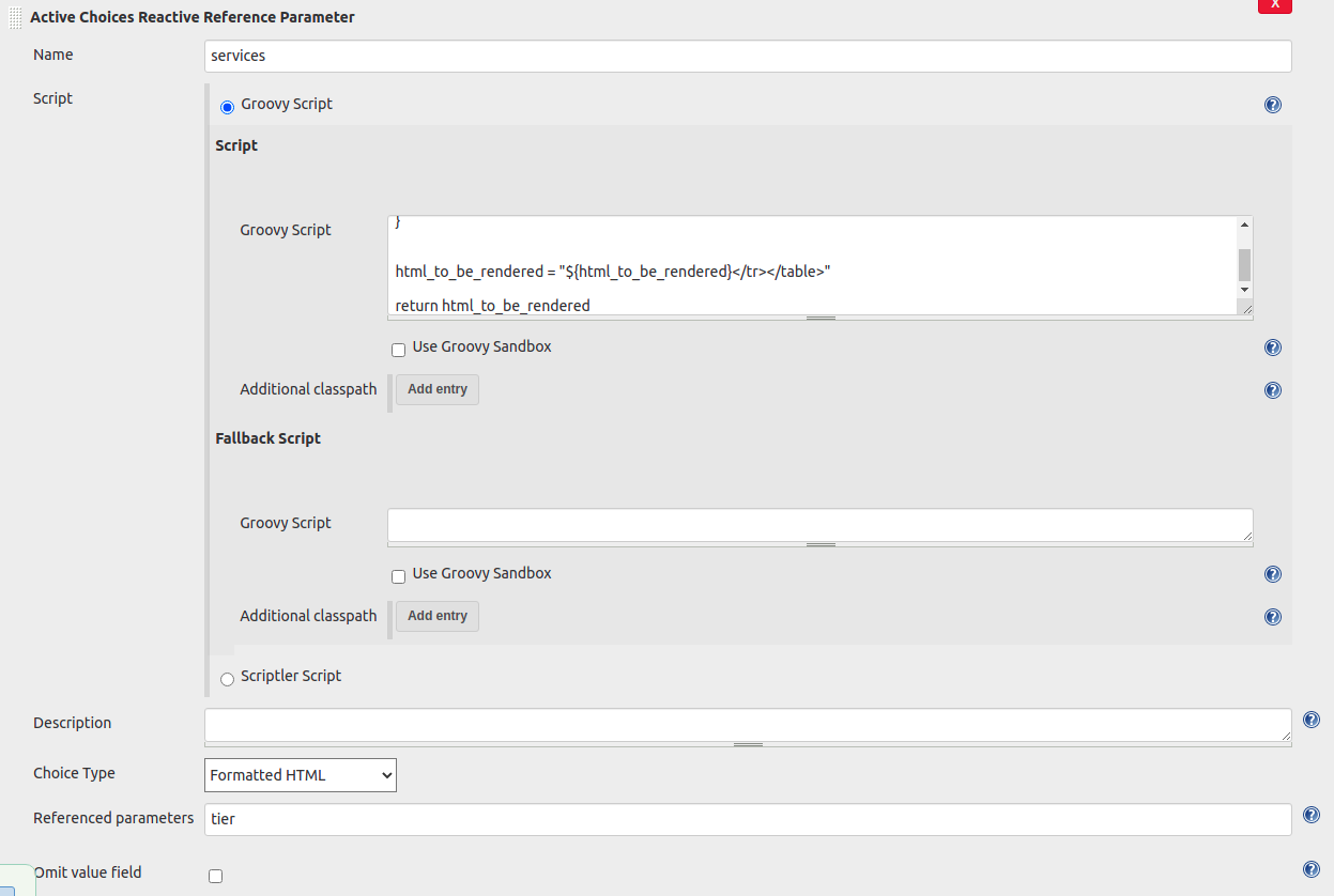 Active Choices Reactive Reference Parameter preferences settings. 