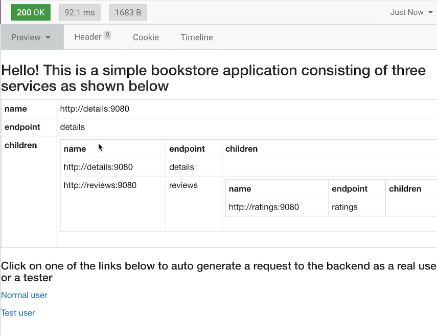 Service in Insomnia Tool