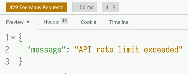 API Rate Limit Exceeded Error