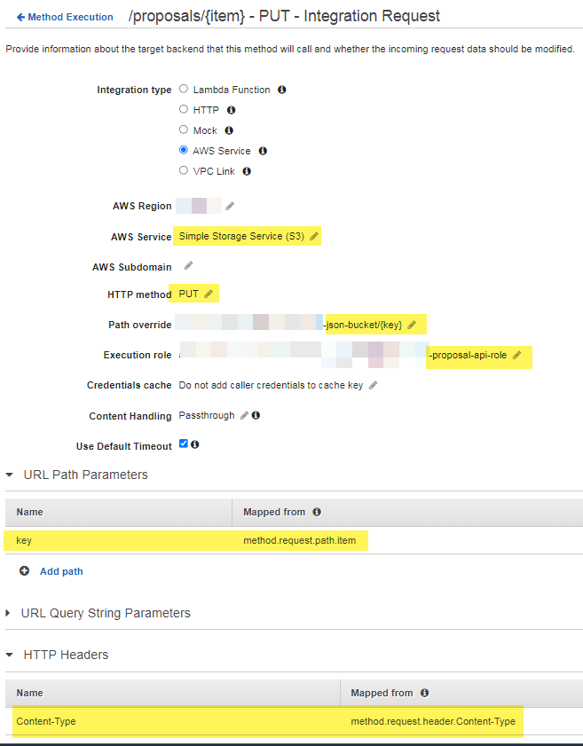 Integration Request menu