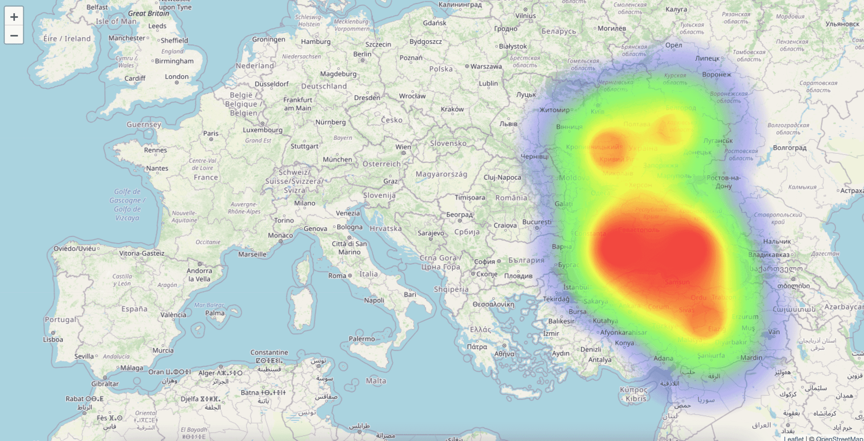 Result Heat Map in Angular Application