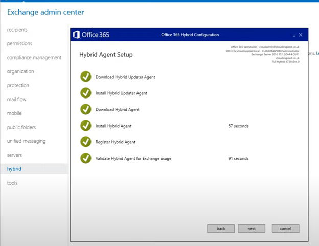 hybrid agent setup