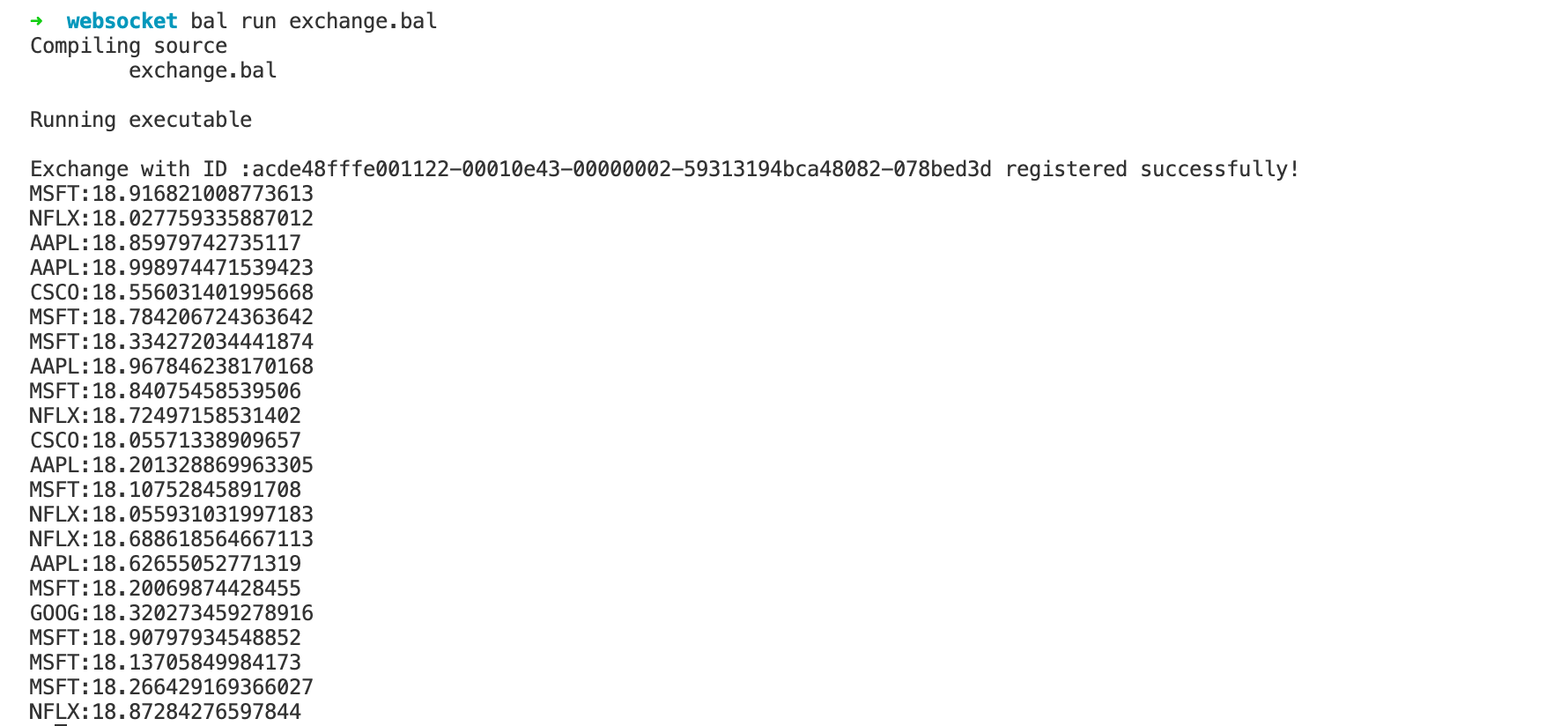 Exchange application 