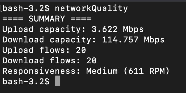 Summary of internet performance