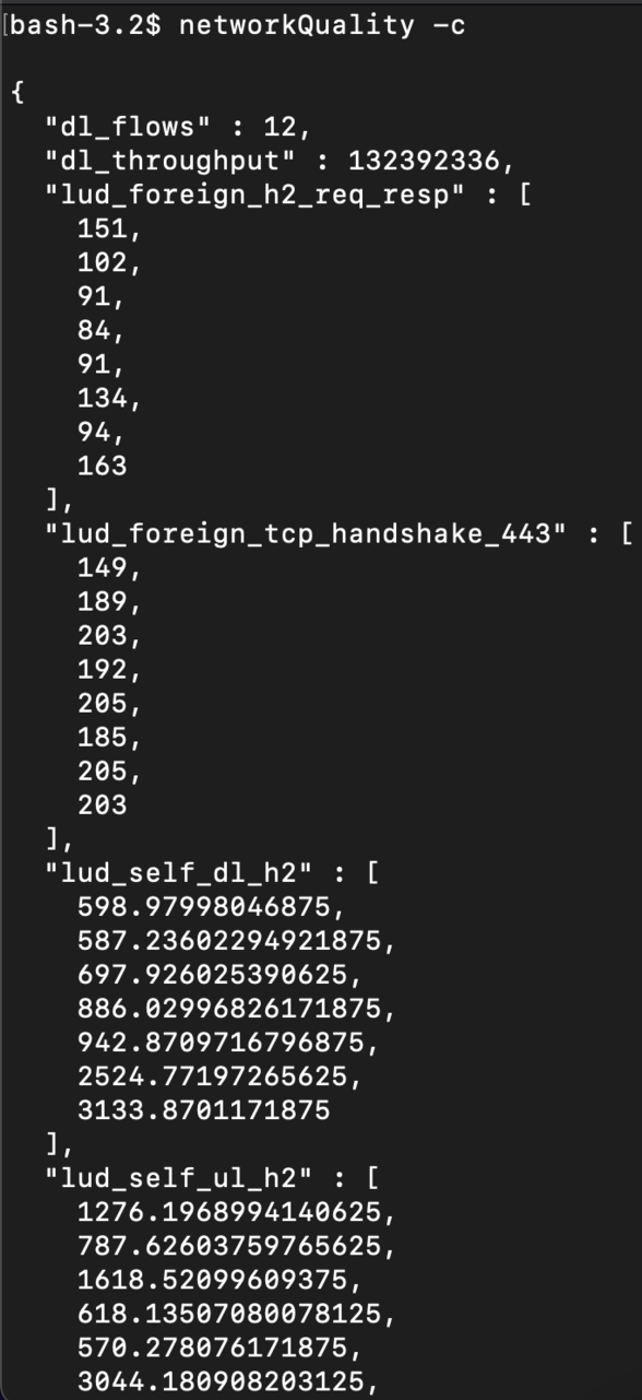 JSON output