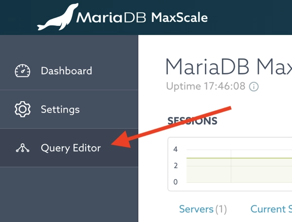 MariaDB MaxScale - Query editor