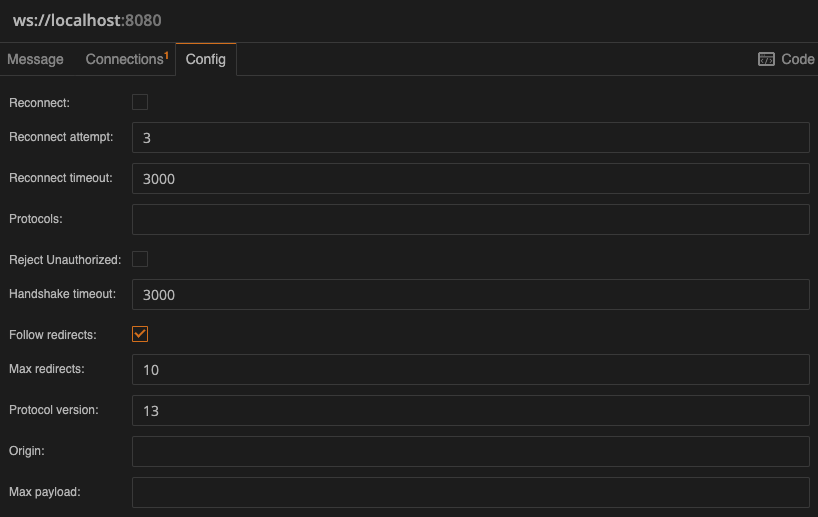 Set connection-specific configurations