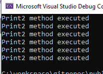 Program execution output 
