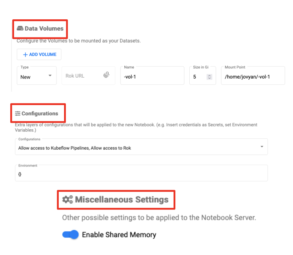 Notebook Server Configuration