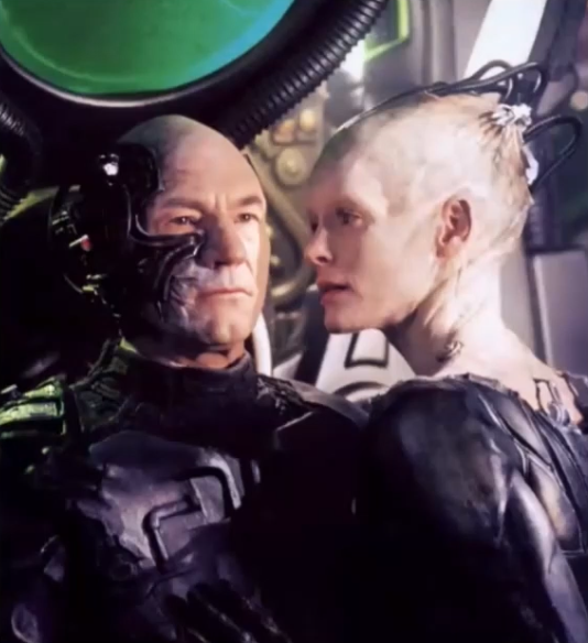 The Borg Queen With Locutus of Borg