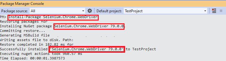 Package Manager Console