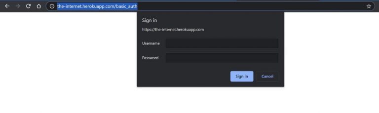 Authentication pop-up