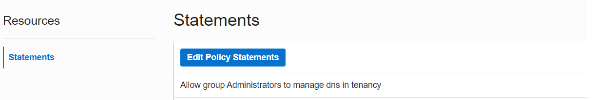 Statements menu screenshot