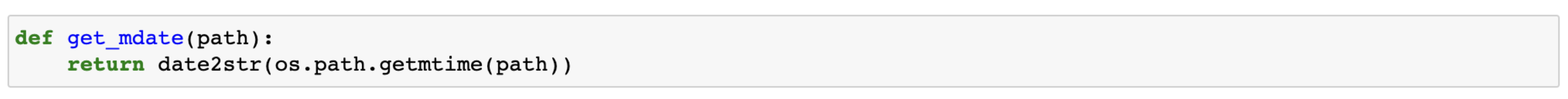 function for last file change time