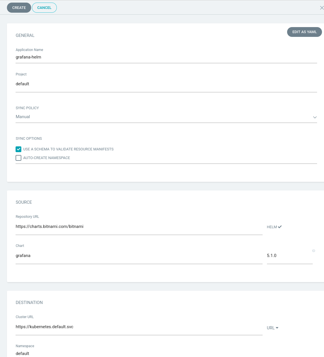 Deploying application from Helm Repository - Snapshot 2