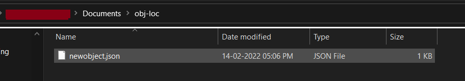 newobject.json file