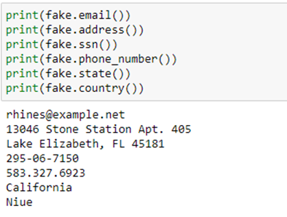 How to generate personal data for fake name