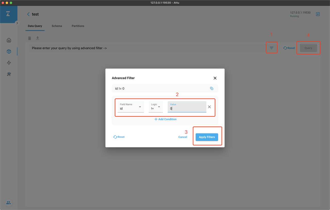 Query data with Attu.