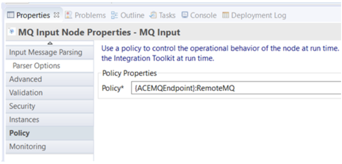 MQ Input Node Properties