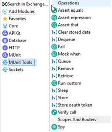 MUnit Tools > operations
