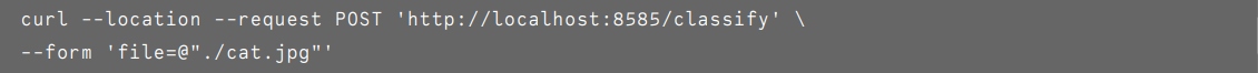 cURL command to auto-classify image