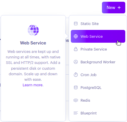 Creating a web service page