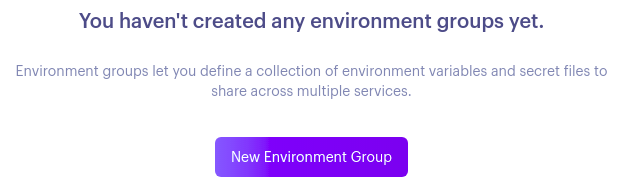 New Environment Group button