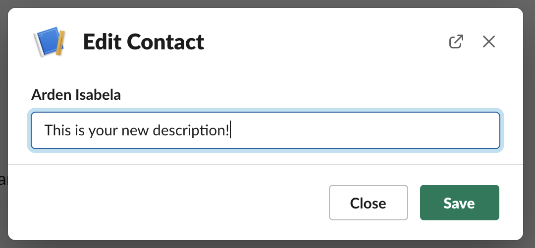 Edit Contact screen