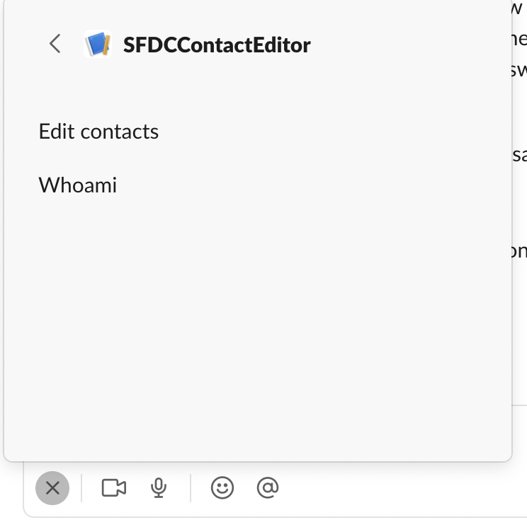 SFDCContactEditor Screen