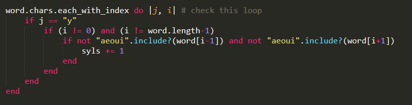fixed Ruby code