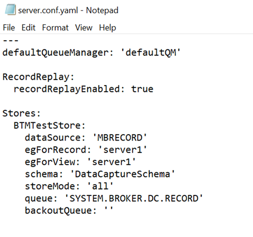 Override server.conf.yaml file for "server_for_recording"