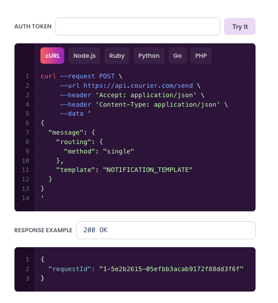 Vercel Functions to proxy the API Explorer requests to the Courier API through our docs backend endpoint
