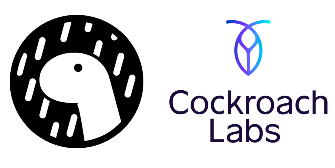 Cockroach Labs and Deno logos