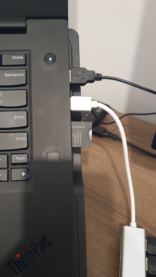 Connect your micro SD card to your PC