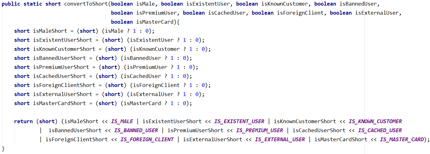 Implementation of all steps in one method