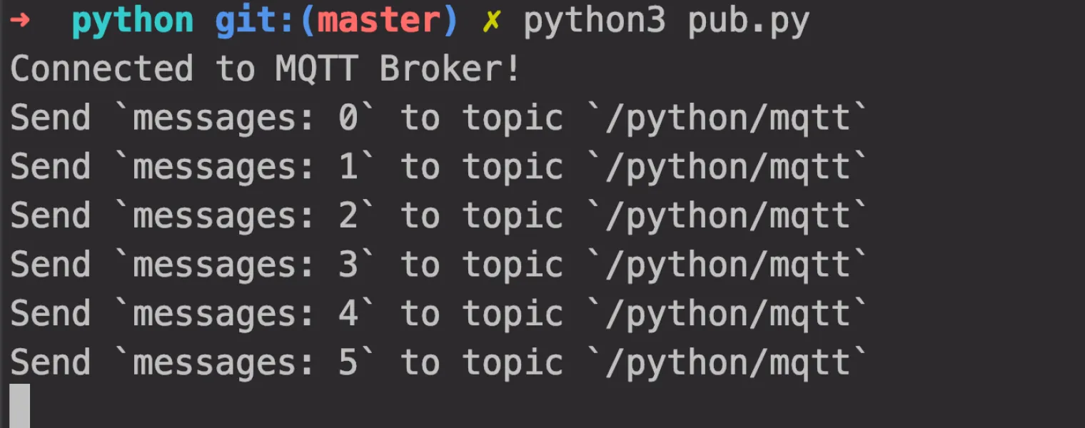 python publish mqtt messages