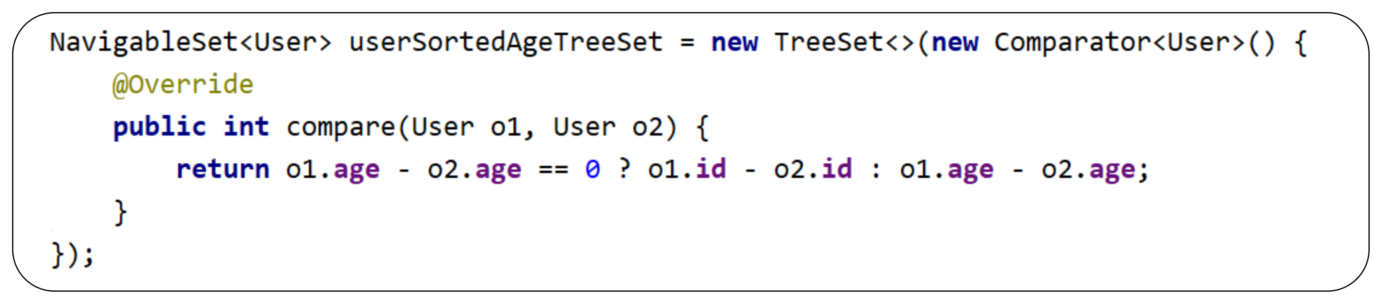 TreeSet examples