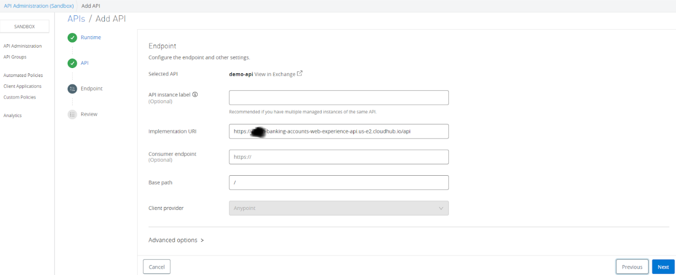 We need to take care of appropriate firewall rules and ensure that there is connectivity to implementation URLs from Minikube.