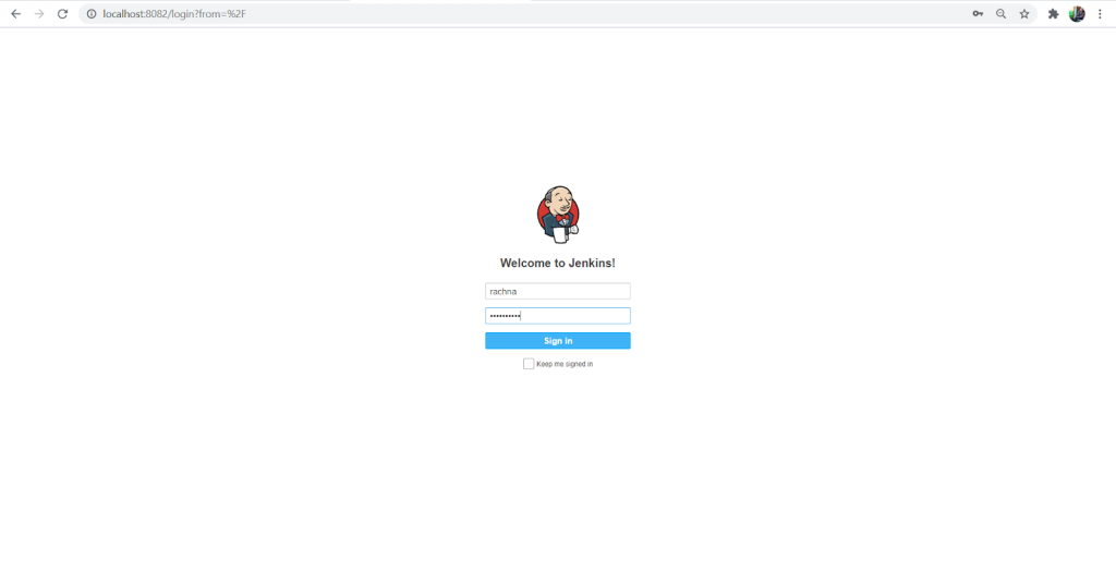 Login to the Jenkins Server.