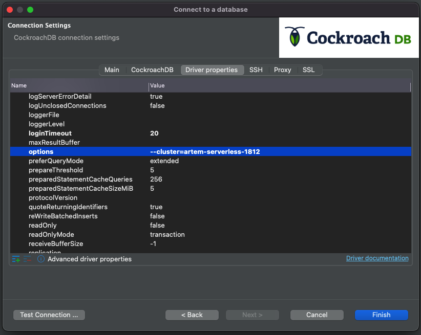 Enter the parameter output you got from the ccloud output