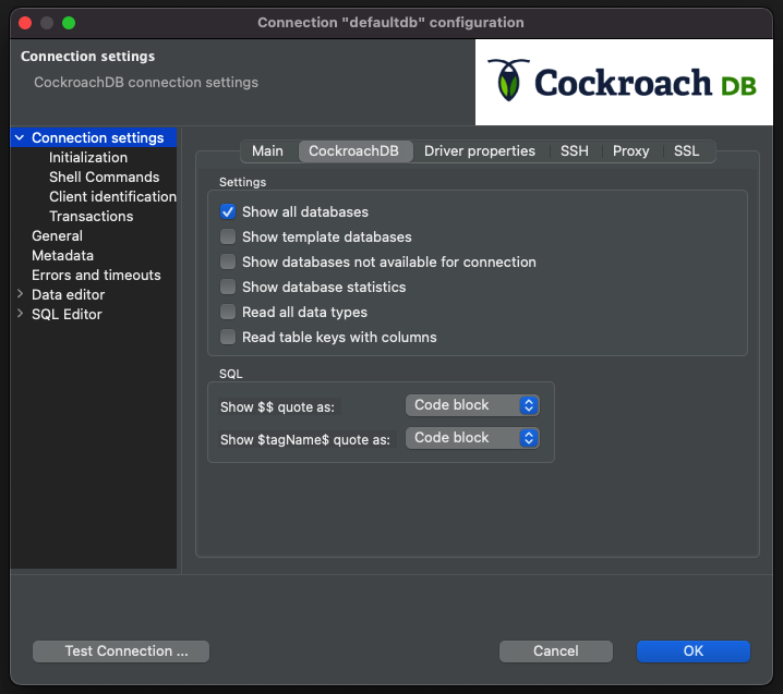 Show all databases