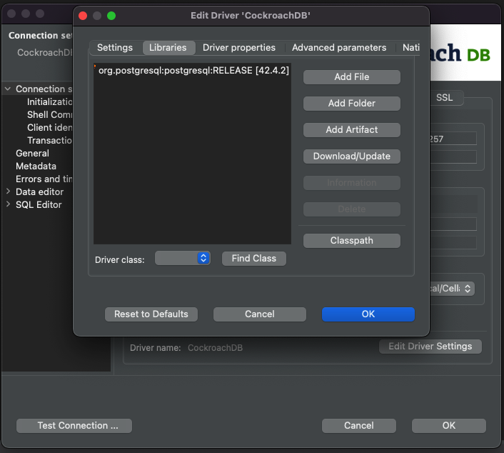 Edit your current driver settings by clicking the associated button and navigating to the Libraries tab