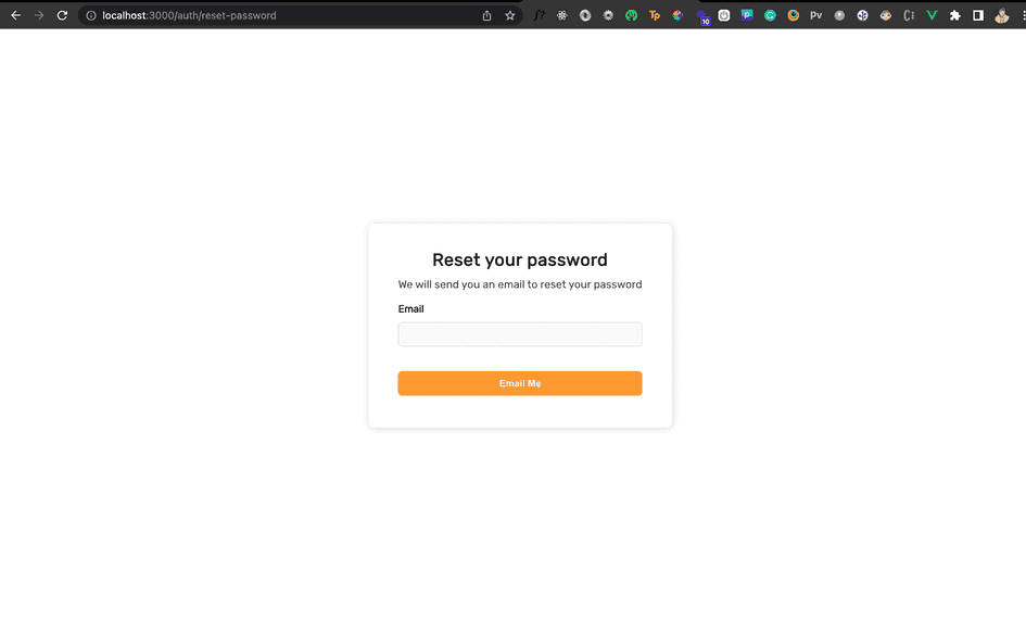 Forgot password enter email