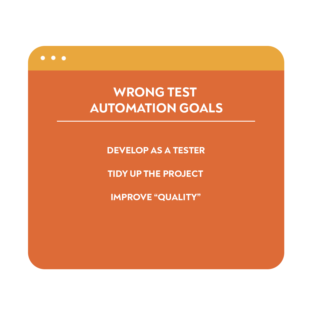 Wrong Test Automation Goals