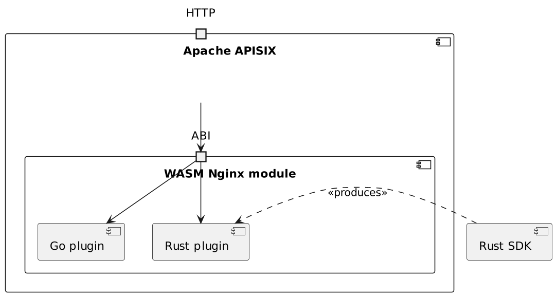 APISIX doesn't implement proxy-wasm but integrates wasm-nginx-module
