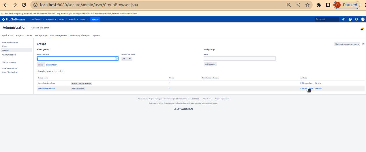 Add the user to Jira one of the default group for access.