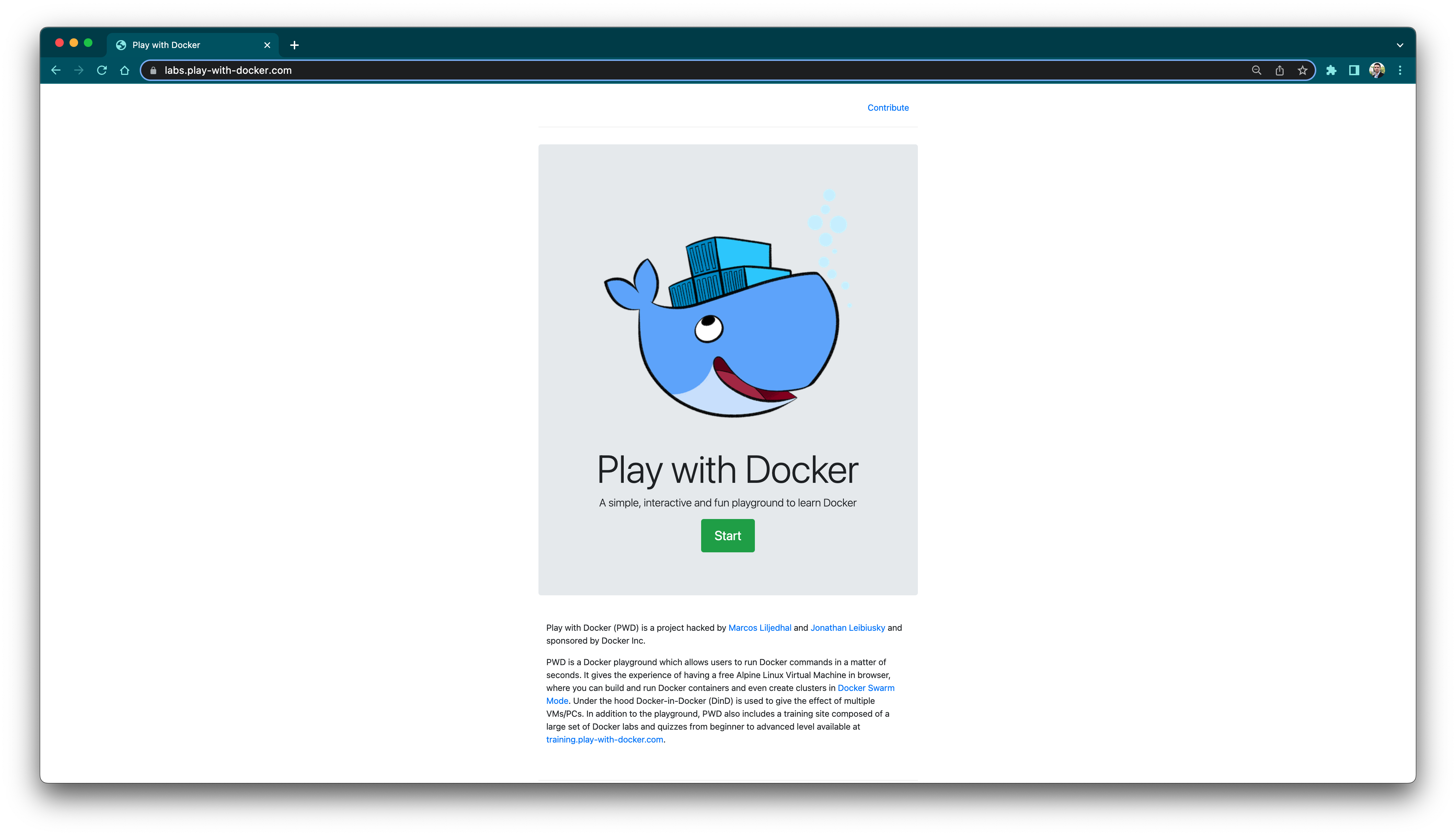 Play with Docker 网站