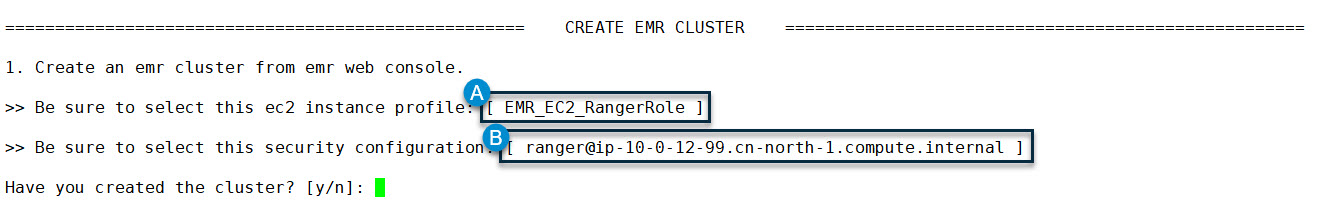 Create EMR Cluster
